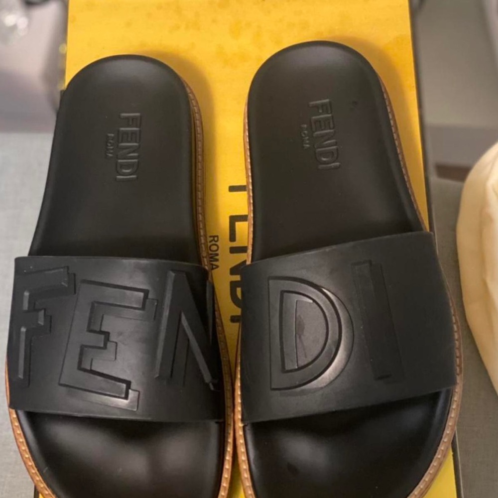 Fendi slides authentic worn